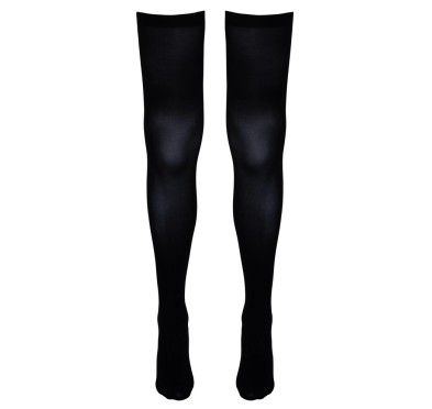 Cottelli LEGWEAR - Czarne Pończochy Z Siateczką Z Tyłu M/L